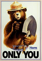 In 1950, a wildfire burned in New Mexico�s Capitan Mountains. Firefighters there found a young bear cub clinging to a tree branch. Firefighters presumed the cub climbed the tree to escape the raging fire. The little bear was alive, but severely burned. Firefighters rescued the cub and aptly named him Smokey.